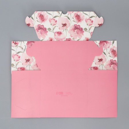 Capcake box, confectionery packaging double -sided, 4 cells "Tenderness" 16 x 16 x 10 cm-4