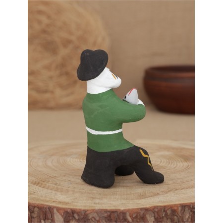 Souvenir "man with pike", Kargopol toy-12