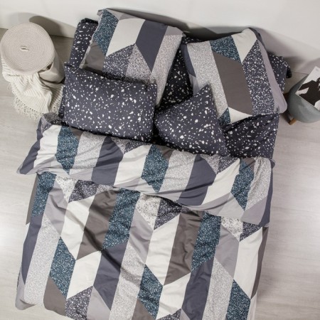Bed linen 2pas Night is tender Florida 175x215cm, 180x215cm, 70x70cm 2pcs, Poplin 110g HL100%