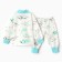 Kit for children (blouse, pants) comb, gray/bears, height 74 cm