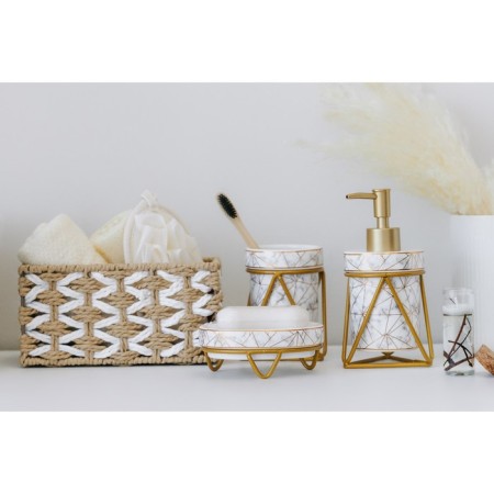 Basket for storage of handmade wicker work “Aika”, 19 × 11 × 10 cm, beige-white color-7