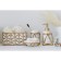 Basket for storage of handmade wicker work “Aika”, 19 × 11 × 10 cm, beige-white color