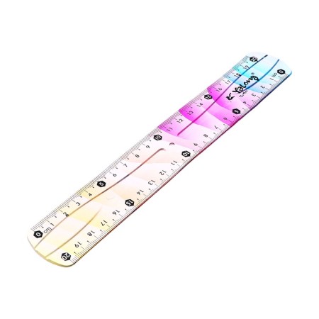 Set of geometric flexible silicone (ruler 20cm+square+transporter) gradient-4