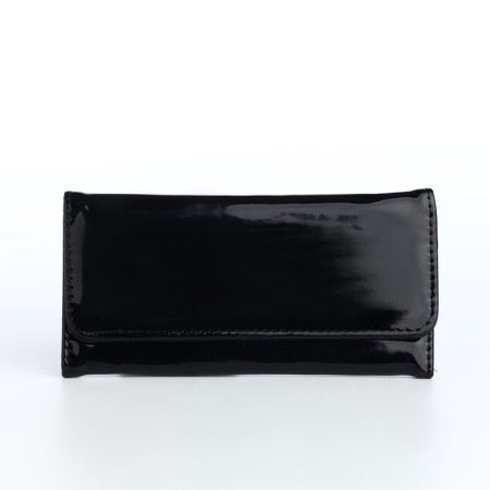Women's wallet on a magnet, black color-1