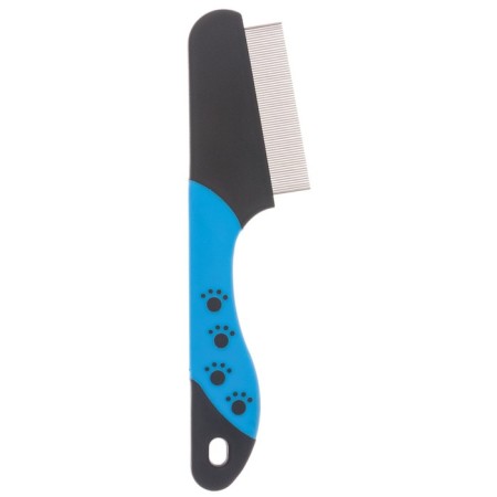 Delight comb, anti-blocking, 67 teeth 13 mm, with an ergonomic handle, black and blue-2