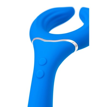 Multifunctional vibrator L’Eroina Whally, 18.5 cm, silicone, blue color-3