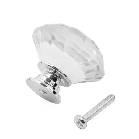 Handle button Cappio, "diamond", glass, d = 40 mm-2
