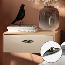 Handle button Cappio RK134 furniture, graphite-golden color
