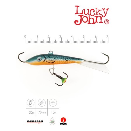Balancir Lucky John Fin 5 + tee, 7 cm, color 53 blister-1