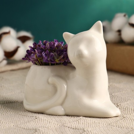 Pot "Kitten" White, 13x10.5x12.5cm
