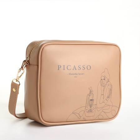 Women's bag over the shoulder Textura, small size, beige color-2
