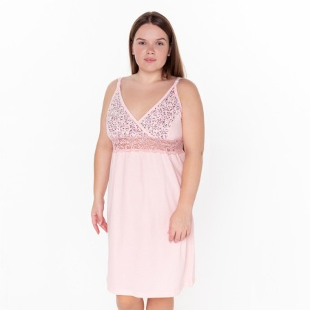 Night shirt female, pink color, size 52-1