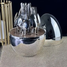 Set of cutting devices Lenardi, on a stand, 24 items