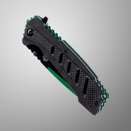 Folding "chameleon" steel - 420, handle - plastic, green, 21 cm-7