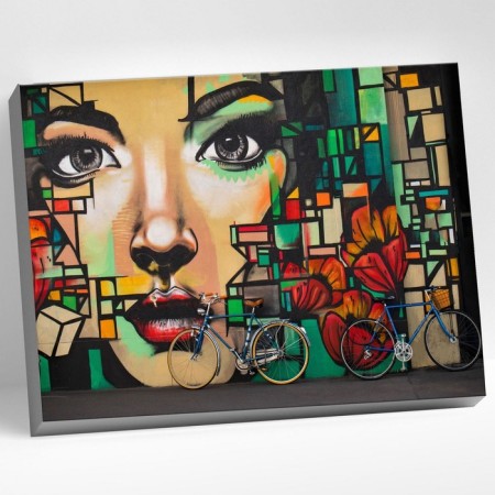 Picture on the numbers "Wall of graffiti", 40 × 50 cm, 18 colors