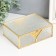 Casket Glass with a metal frame "Openwork insert. Drops" 18.5x14x6.5 cm