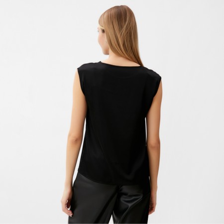 Top female minku: Casual Collection Black color, size 42-4