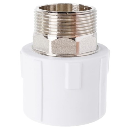 Combined "Politek" coupling, polypropylene, 50 mm x 1/2 ", external thread