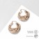 Earrings Metal "embossed" volumetric, color gold