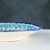 Plate of the Rishtan ceramics "Flowers", 22 cm, blue