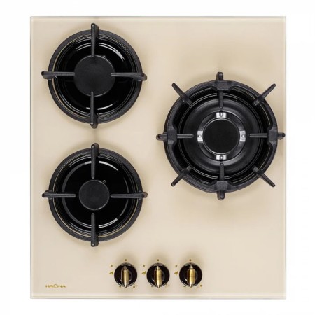 Krona Anima 45 IV, gas, 3 burners, 45 cm, beige.