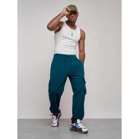 Sports male trousers, size 48, blue color-18