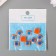 Decor for creativity plastic "Striped pyramids" Orange-blue set 10 pcs 1.1x1.1 cm