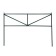 Decorative fence, 45 × 335 cm, 5 sections, metal, green, "triangle"