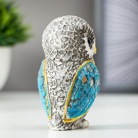 Souvenir Polystone "Seven Gray Filin with blue wings" NR 7 pcs 9.8; 9; 8.4; 7.3; 6.7; 6; 5.5 cm-3