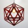 Lamp Bayerlux "Geometry" E27 1x40W red 35x35x35-135 cm