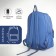 School backpack from textiles, 3 pockets, blue color