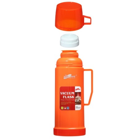 Thermos 450 ml, with a glass flask, with a mug, 12 x 25 cm, orange-1