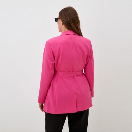 Women's jacket with a belt Mist Plus-Size, r.52, pink-3