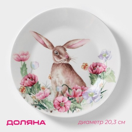 Plate porcelain dessert shade "bunny", d = 20.3 cm