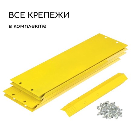 The flowerbed is galvanized, D = 140 cm, h = 15 cm, yellow, Greengo-5