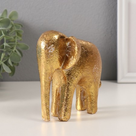 Polystone souvenir "Abstraction. Golden Elephant" 10.8x8.2x11.7 cm-4