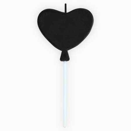 Candle in the Cake "Happy Birthday" Black, 5.5 x 12 cm-3