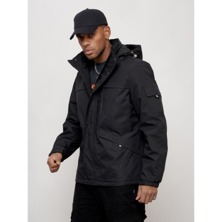 Sports male jacket, size 56, black color-1