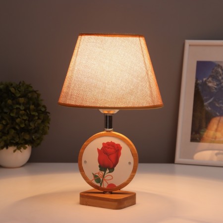 Table lamp with a photo frame 9.8x9.8 cm (acrylic on magnets) 20x20x35cm-1