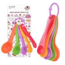 A set of measured spoons multiple, plastic, 5 pcs, color mix