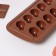 Form for jewelry of the share "Scream", silicone, 21 × 11 × 2 cm, 10 cells, brown color