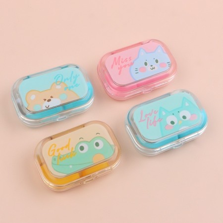 Set for contact lenses, in a case with a mirror, 4 in 1, color mix-5