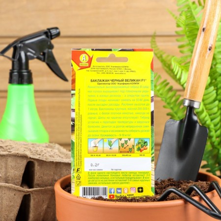 Eggplant seeds "Black giant" F1, 0.2 g-1