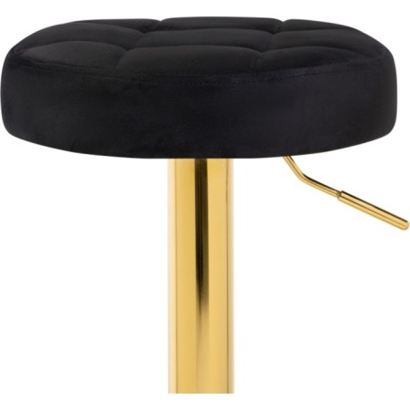 Barrier stool Marun metal/velor, gold/black 39x39x63 cm-3