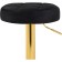 Barrier stool Marun metal/velor, gold/black 39x39x63 cm