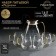 Set for drinks made of glass Magistro "Ice", 5 items: jug 1.6 liters, 4 circles 300 ml