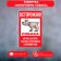Signs "Caution Dog" cunning 200 × 300, adhesive base, red-white color