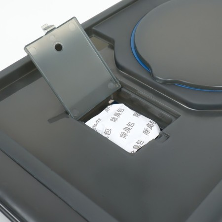 Closed transparent toilet 51 x 34 x 37 cm, blue+scoop-10