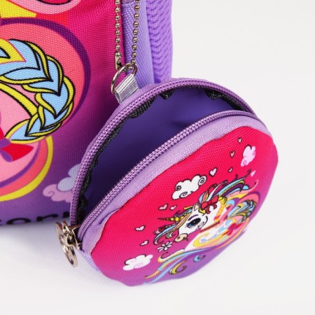 Baby backpack on a zipper, with a wallet, lilac color-5