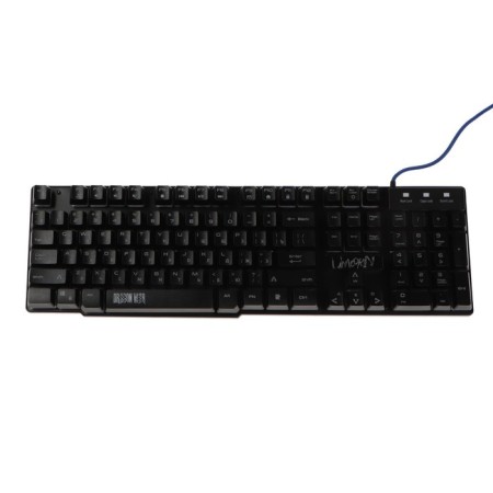Kumo Unicorn K01 keyboard, game, wired, membrane, 104 keys, USB, subvy, black-3